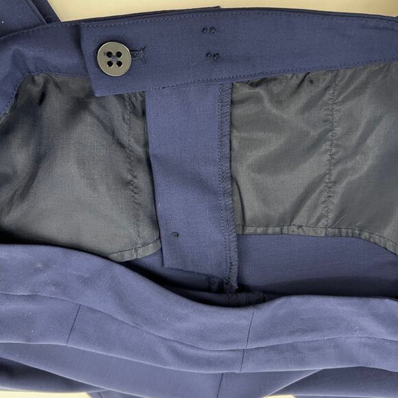 Lauren Ralph Lauren Edita Wool Blend Slim Leg Pants Womens Plus Sz 16W Navy NEW - Picture 4 of 9